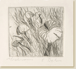 Miniatures 01: Mushrooms 3 by Elizabeth Delson