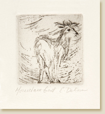 Miniatures 02: Mountain Goat by Elizabeth Delson